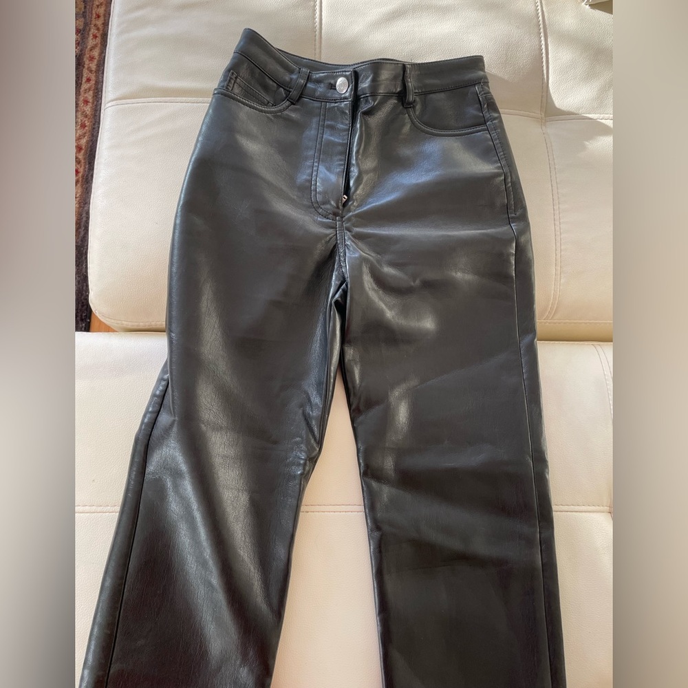 Aritzia Black Leather Pants Gem